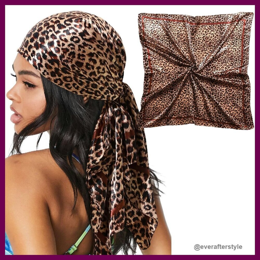 Large Satin Hair Scarf Elegant Silk-Like Wrap Sleeping Accessory Chic